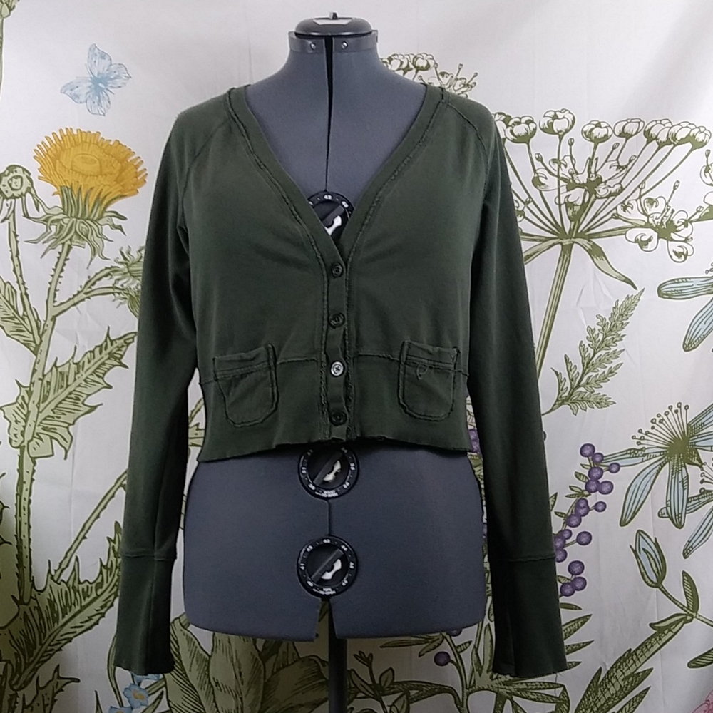 3/$10 AE Cropped V Neck Sweater